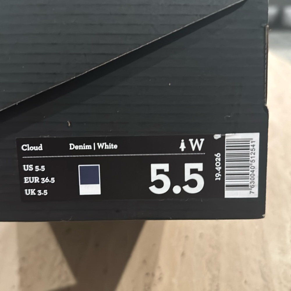 NEW On Cloud Denim and White Women’s Shoe Size 5.5